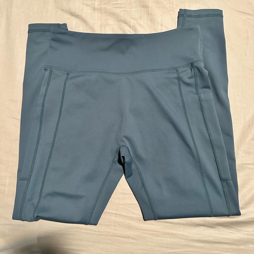 Curves N Combatboots Teal Leggings Size Medium